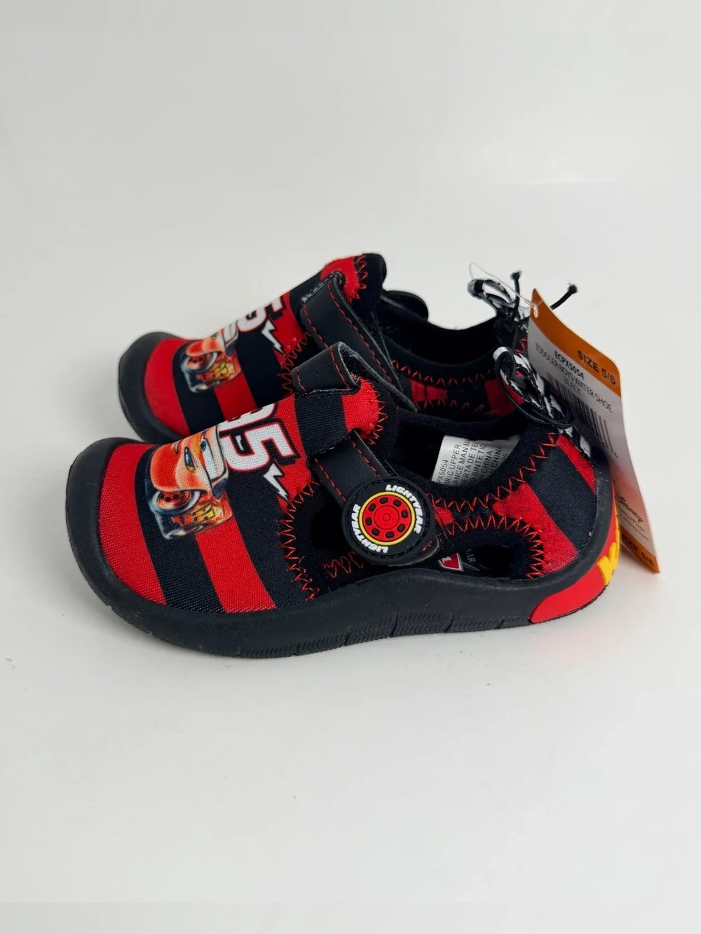 Disney Red and Black Lightning McQueen Kids Water Shoes